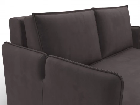 Диван прямой Лига-117 (ЛДСП,Брус,Фанера,Велюр/Коричневый) Лига Диванов 137013