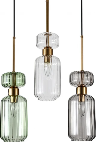 Подвесной светильник Escada Подвесной светильник Escada Gloss 1141/3S CL/GN/SM 3x60 E14, металл/стекло, античная медь (220V, на проводе)
