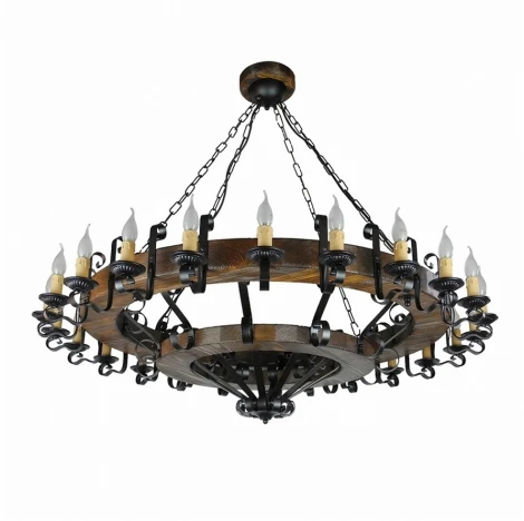 Подвесная люстра большая Тарьсма Ш-24 ST24LRH130 (220V, на цепи, подсвечник, свеча)
