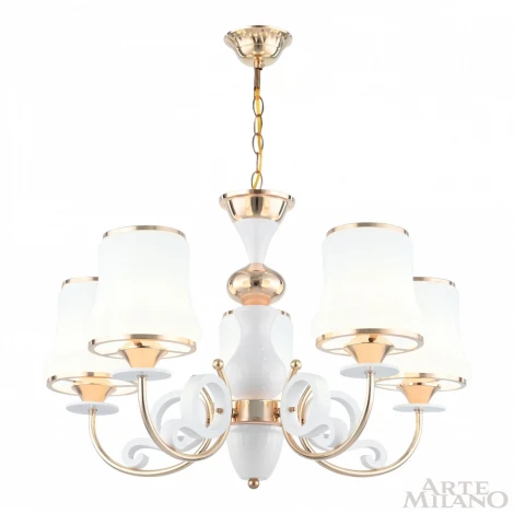 Подвесная люстра Arte Milano Florentia-1097 301097/5 Wh/Gd (220V, на цепи)