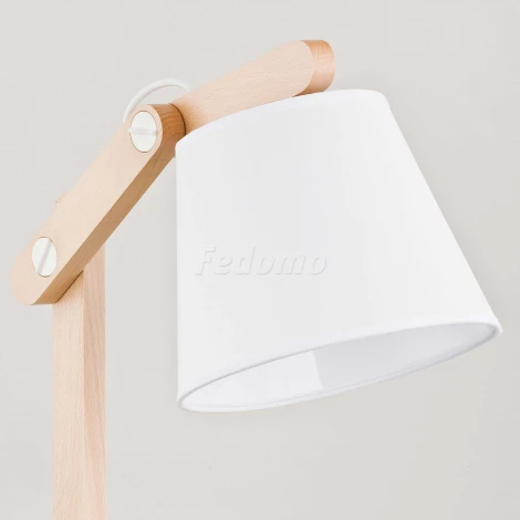 Интерьерная настольная лампа Alfa Joga White 23978 (для детской, 220V, бук)