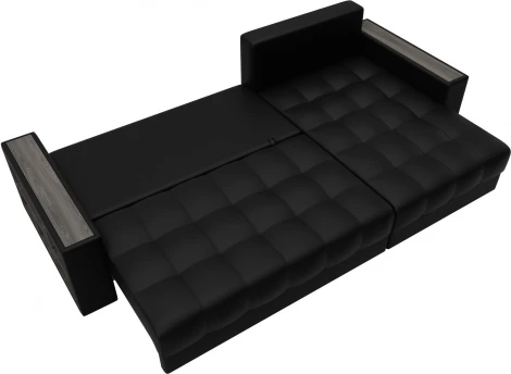 Диван угловой с декором и полкой Лига-050 НПБ Лига Диванов (Экокожа) арт.128605