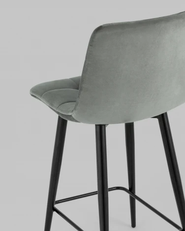 Стул полубарный Джанго велюр серый 2 шт. Stool Group арт.УТ000038497