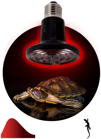 Инфракрасная лампа ЗРА FITO-50W-НQ керамическая CeramiHeat RX для брудера, рептилий 50 Вт Е27 ЭРА