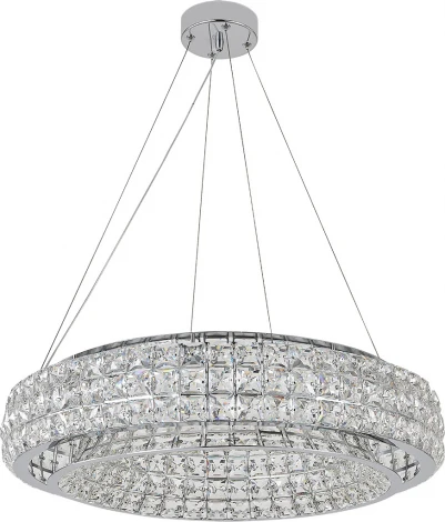 Подвесной светильник (12044/B/1P Chrome) Indigo Valore V000101L (LED, 220V, хрусталь, на тросе, круглые)