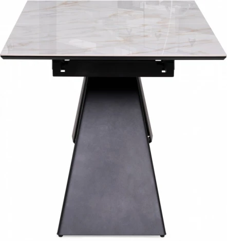 Стеклянный стол Стиг (Стиг 180(230)х90х77 carla larkin / черный) Woodville арт.588015