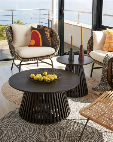 Журнальный стол La Forma (ex Julia Grup) Jeanette (Черный/ Дерево) 81786