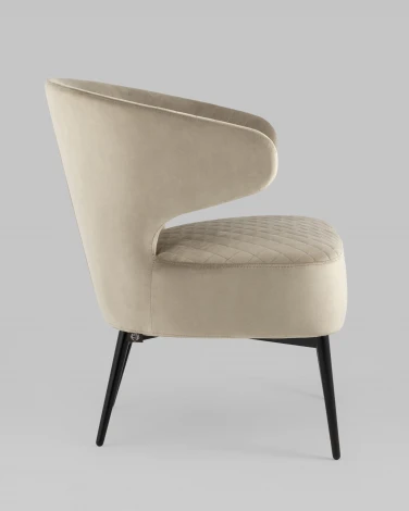 Кресло Stool Group лаунж Royal велюр бежевый УТ000035299