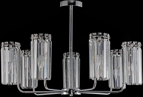 Потолочная люстра на штанге Rivoli Ifa 1063-307 7хЕ14 40 Вт хрусталь