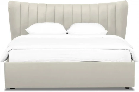 Кровать Queen Agata Lux ОГОГО (арт.636840), (Ткань/Белый)