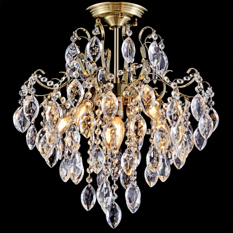 Потолочная люстра хрустальная на штанге Reluce 67030-0.3-450A AB