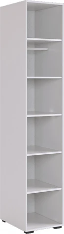 Ева Шкаф однодверный 100.01 Mebelson (ЛДСП,МДФ,ПВХ,Пластик/Светлое дерево,Белый) арт.UL.100-M.104.01.3101