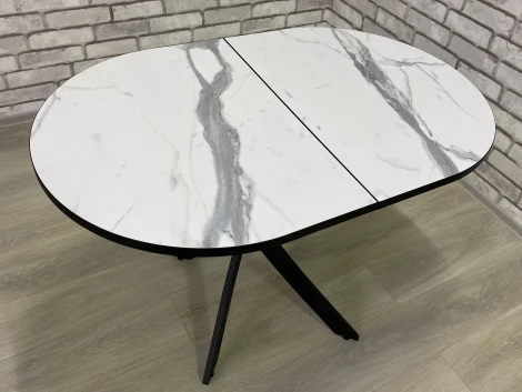 Стол Андромеда 2, Черный муар/Мрамор, Мир стульев