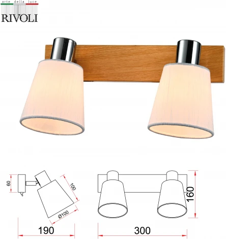 Спот Lachrimae 7063-702 2 х Е14 40 Вт поворотный модерн с выключателем