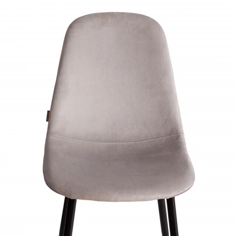 Стул Breeze/Бриз (мод. JSC-58)/2 шт. в упаковке велюр/металл, 44х53х86см, светло-серый HLR14/черный (Комплект из 2 шт.) Tetchair 24481