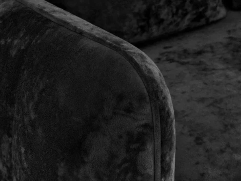 Диван Amsterdam трехместный ОГОГО (арт.786602), (Ткань,Велюр/Черный)