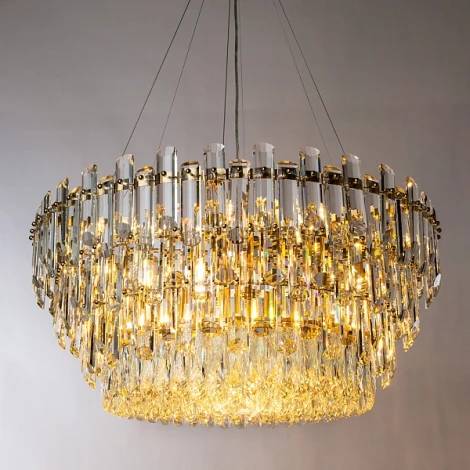 Подвесная люстра каскадная Divinare Bellatrix 3510/17 SP-18 (220V, хрусталь, на тросе)