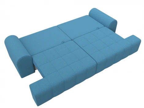 Диван прямой Лига-080 (ДСП/Пластик/Рогожка/Голубой) Лига Диванов 131112