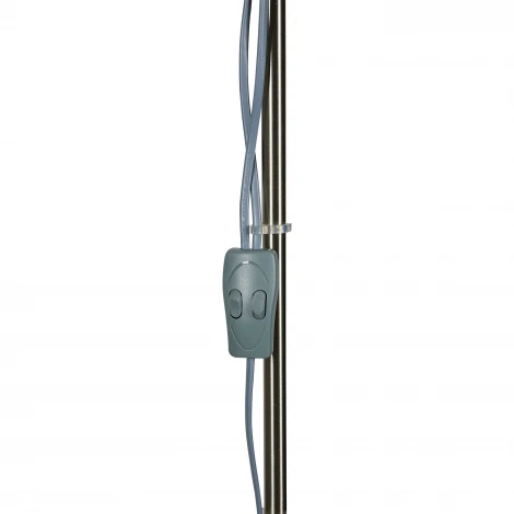 Торшер напольный Е27 и Е14, 2х60W. Серебристый/Белый Uniel UML-T520 E27+E14 SILVER/WHITE