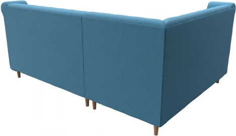 Диван кухонный угловой Бронкс левый угол (Голубой/Рогожка) Лига Диванов арт.123981L