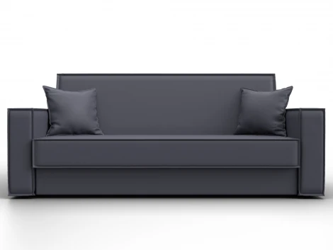 Диван-книжка Куба (ДСП,ЛДСП/Пластик/Экокожа/Серый) Лига Диванов 127453