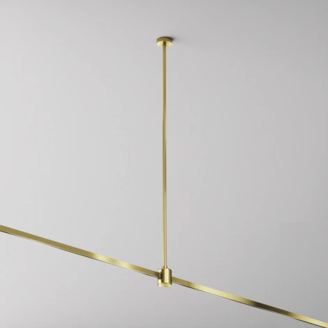 Крепление потолочное Long 700мм с прямым коннектором питания Flarity латунь Maytoni Accessories for tracks Flarity TRA159С-IPC1-BS (24V)