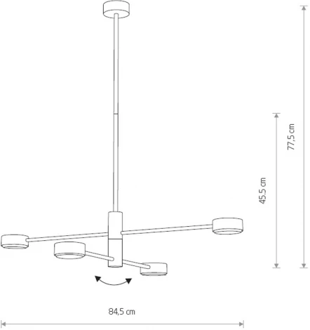 Потолочная люстра на штанге светодиодная Orbit 7941 (220V)