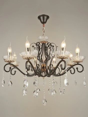 Подвесная люстра Reluce 04456-0.4-08 (220V, подвески, на цепи, подсвечник, свеча)