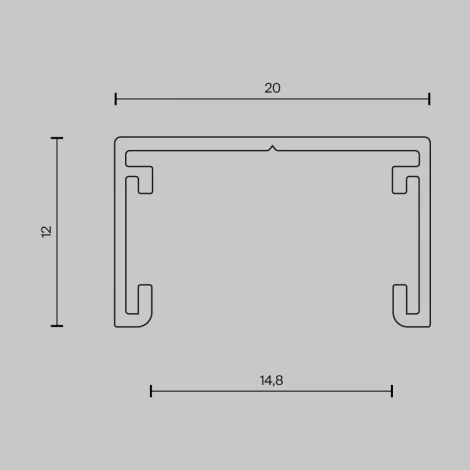 Шинопровод магнитный  2м накладной Basity, черный Maytoni Busbar trunkings Basity TRX172-112B