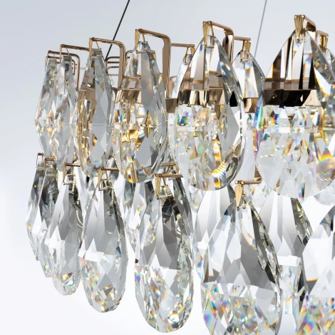 Подвесная люстра светодиодная хрустальная с регулировкой цветовой температуры Modelux MODELUX ML.6901.800P GD