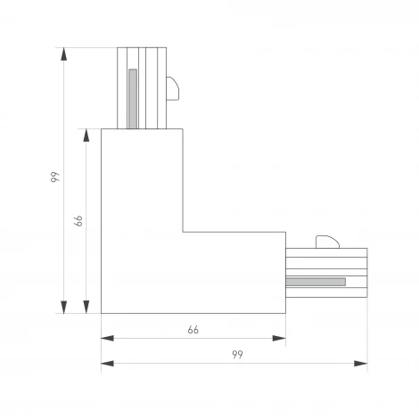 Коннектор Arlight LGD-4TR-CON-L-EXT 024721 (220V)