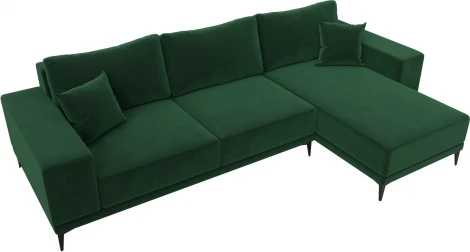 Диван угловой Льюес правый (Зеленый/Велюр) Лига Диванов арт.122398