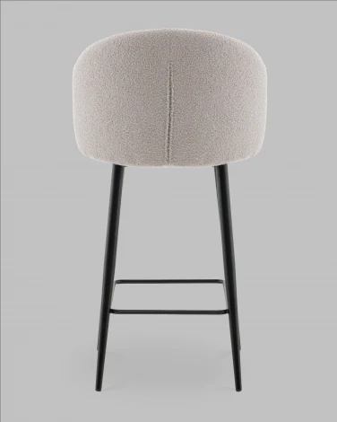 Стул полубарный Ханнингем букле светло-серый Stool Group арт.УТ000041700