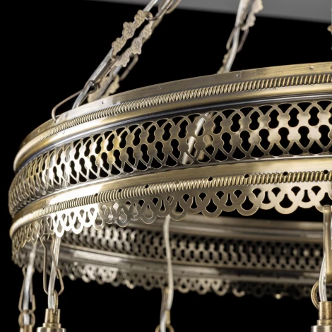 Подвесная люстра с подвесками Citilux Каир CL419186 Мозаика синяя