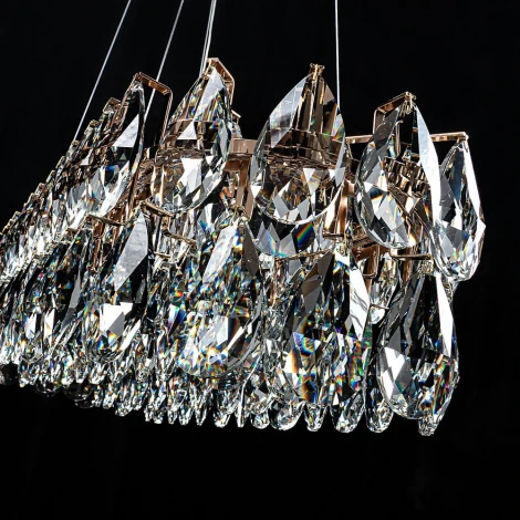 Подвесная люстра светодиодная хрустальная с регулировкой цветовой температуры Modelux MODELUX ML.6901.900.300P GD