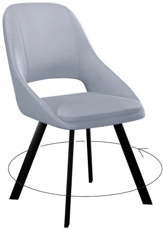 Стул DikLine 247 поворотный, Z46 перламутр, ножки черные