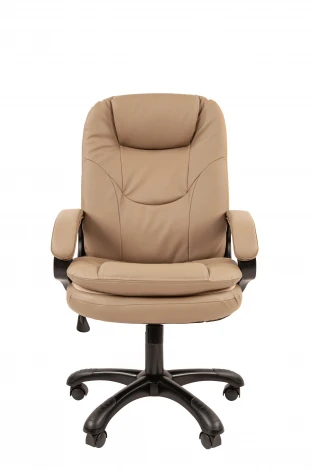 Офисное кресло Chairman 668 Россия экопремиум бежевый (черный пластик)