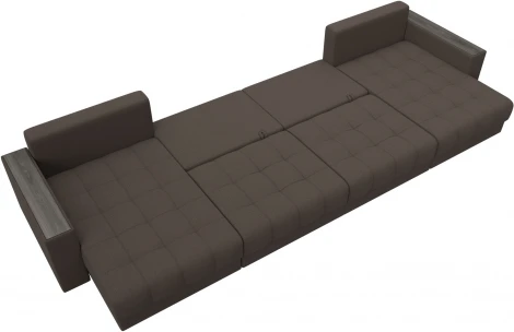 Диван П-образный с декором Лига-049 НПБ Лонг Лига Диванов (Рогожка) арт.128553