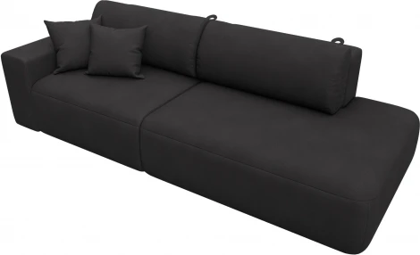 Диван прямой Лига-036 НПБ Модерн подлокотник слева Лига Диванов (Замша) арт.127720L