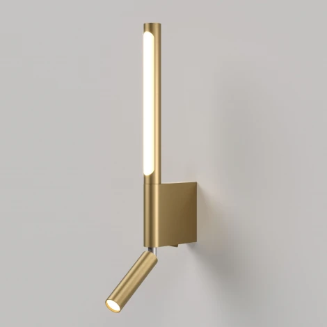 Настенный светильник светодиодный для чтения Elektrostandard Sarca 40111/LED латунь a066400 (220V, выключатель, круглые)