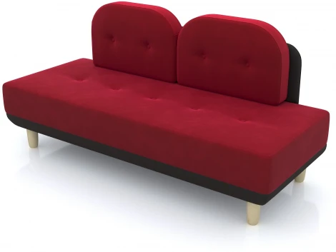 Диван Arsko Торли красный велюр