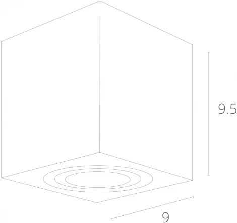Потолочный светильник уличный Arte Lamp Galopin A1461PL-1BK (220V, куб, IP44)