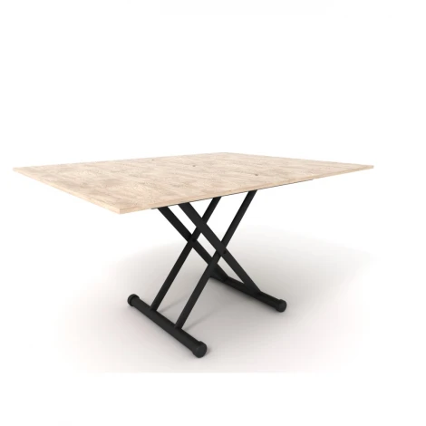 Стол трансформер журнальный обеденный Оку Серебристый