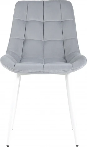 Стул Флекс велюр светло-серый белые ножки 4 шт. Stool Group арт.УТ000035414