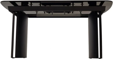 Стол RASMUS 160 KL-80 Серый мрамор, итальянская керамика / черный каркас М-City