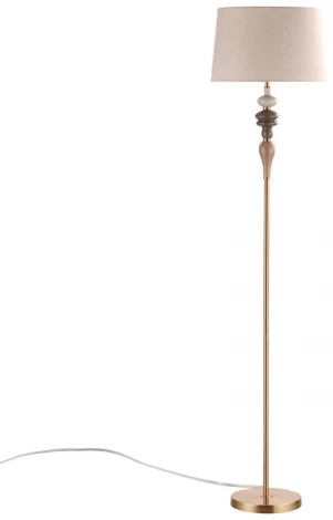 Торшер Odeon Light Homi 5040/1F античн.бронза/беж.абажур/металл/керамика E27 1*60W (220V, выключатель)