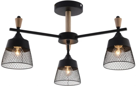 Потолочная люстра на штанге Seven Fires Olban SF3389/3C-BK-WD