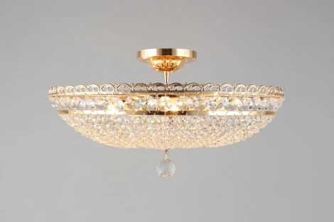 Потолочная люстра на штанге хрустальная Wiga APL.758.17.09