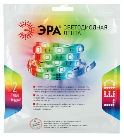 Светодиодная лента 24V 5м RGB ЭРА LS5050-14,4-60-24-33-RGB-5m