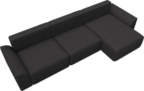 Диван угловой Лига-048 НПБ лонг Лига Диванов (Замша) арт.128506